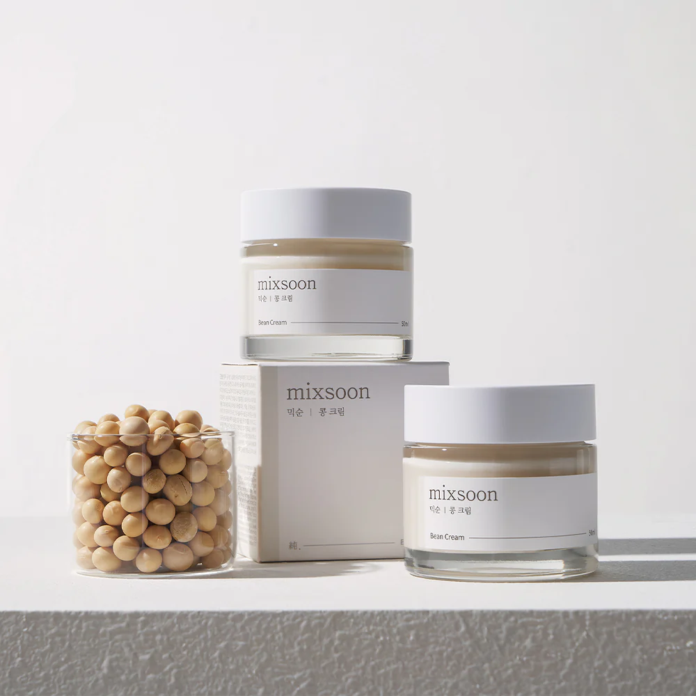 Crema Facial de Extracto de Soya 50ml de Mixsoon, hidratación para piel seca y sensible