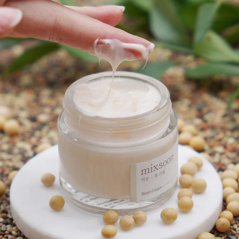 Crema Facial de Extracto de Soya 50ml de Mixsoon, hidratación para piel seca y sensible