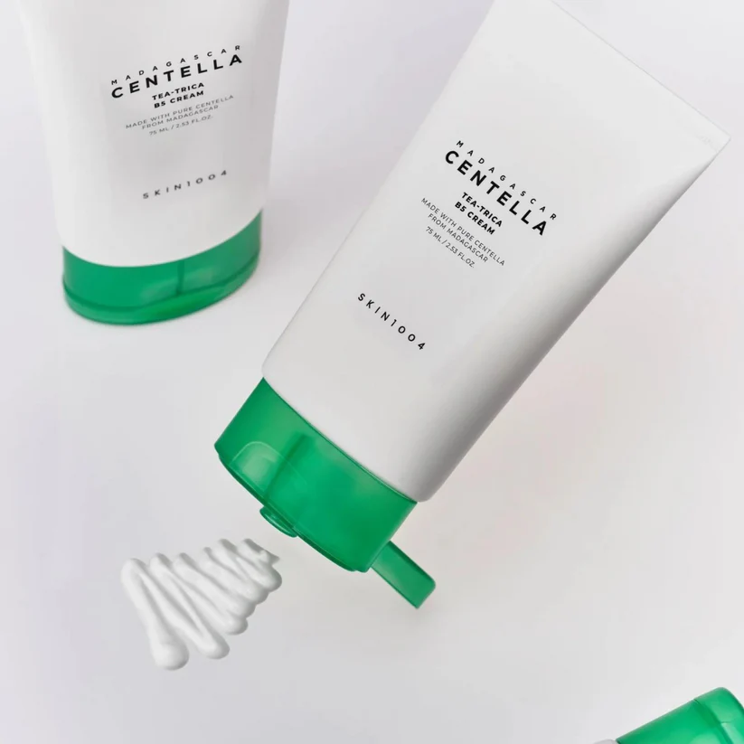 Crema Hidratante Tea-Trica B5 Madagascar Centella 75ml de Skin1004, hidrata profundamente y calma la piel propensa a imperfecciones