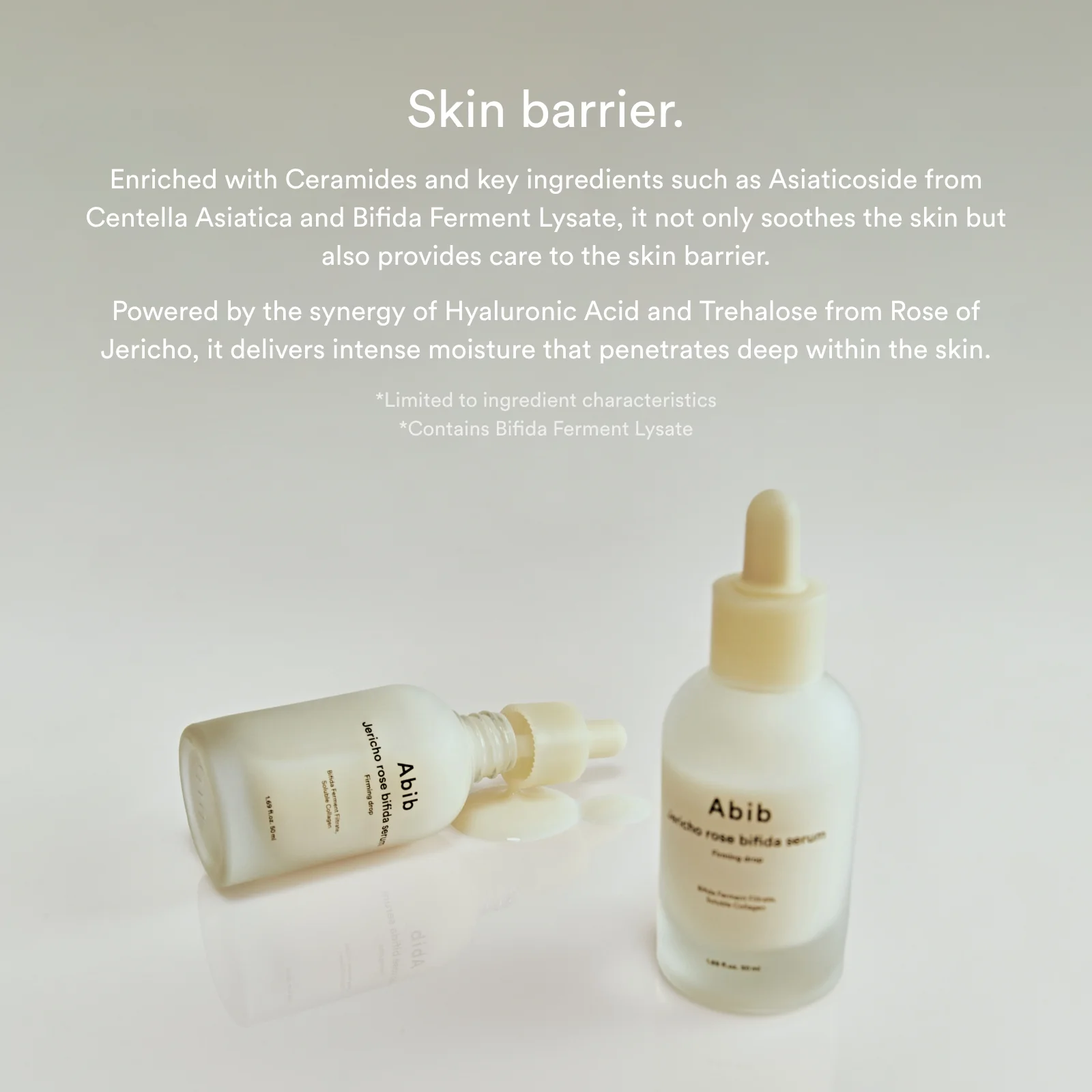 Sérum Reafirmante Jericho Rose Bifida 50ml de Abib, sérum facial reafirmante