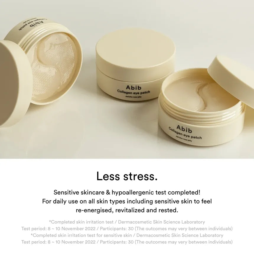 Parches de Colágeno para Ojos Jericho Rose Jelly de Abib, hidratación y firmeza para el contorno de ojos