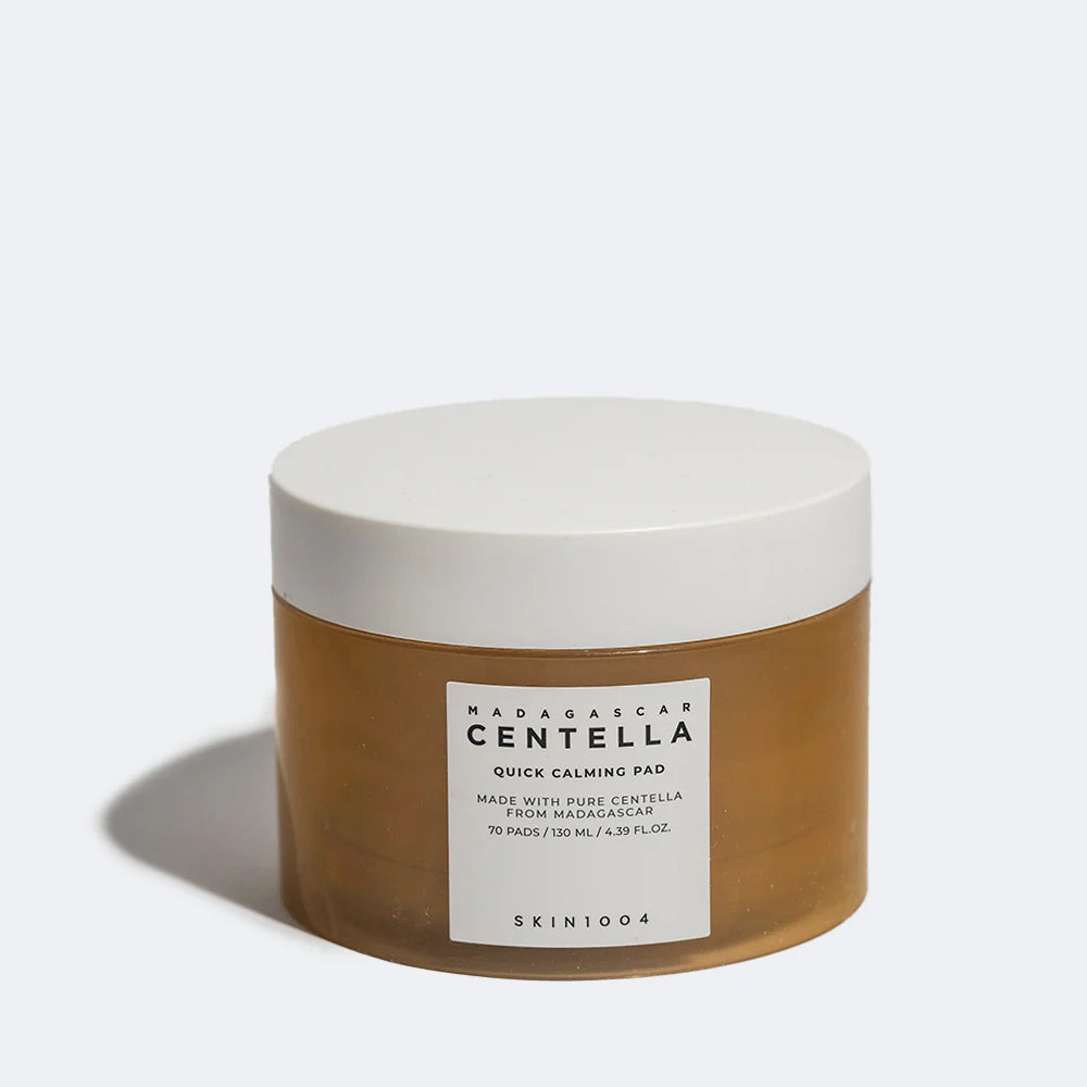 Pads Calmantes Madagascar Centella 70 piezas de Skin1004, calman la piel y la refrescan al instante