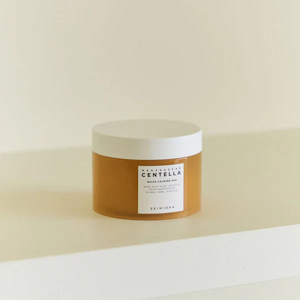 Pads Calmantes Madagascar Centella 70 piezas de Skin1004, calman la piel y la refrescan al instante