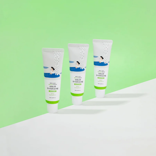 Protector Solar Birch Juice Mild-Up 50ml de Round Lab, protector solar hidratante con extracto de abedul