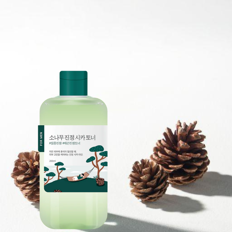 Tónico Calmante Cica de Pino 200ml de Round Lab, calma la piel y reduce rojeces