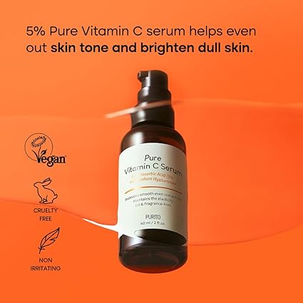 Sérum Antioxidante de Vitamina C Pura 60ml de Purito Seoul, combate radicales libres e ilumina la piel