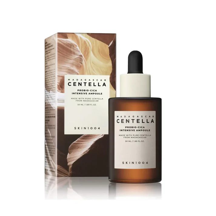 Sérum Intensivo Probio-Cica Madagascar Centella 50ml de Skin1004, calma, hidrata y refuerza la barrera de la piel con probióticos y centella asiática