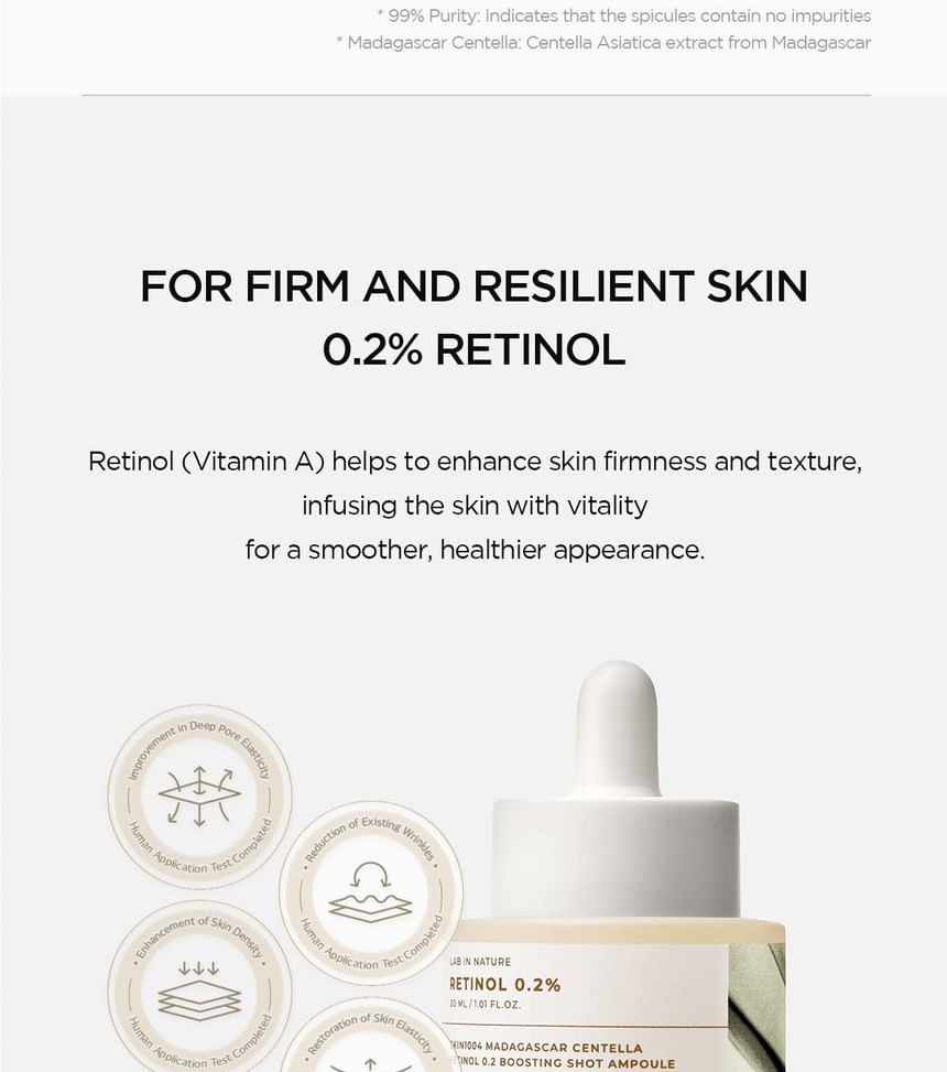 Madagascar Centella Retinol 0.2 Boosting Shot Ampoule (30 ml)